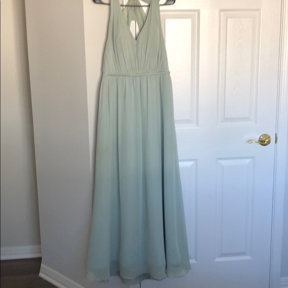 Full length formal gown.